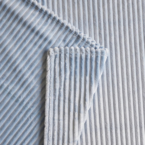 Karaca Ruby Stripe Wellsoft Einzel Decke, Blau