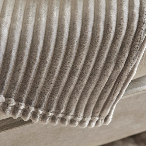 Karaca Ruby Stripe Wellsoft Einzel Decke, Grau