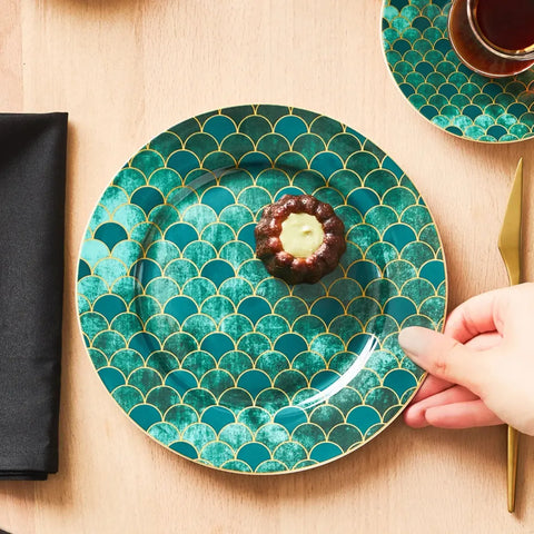 Karaca Zümrüt für 6 Personen Dessert Set , 18 Teilig