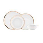 Karaca Gold Line 6 Personen Geschirrset, 24 Teilig, Porzellan