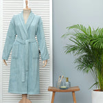 Karaca Home Daily Soft Frau Bademantel, 100% Baumwolle, Petrol, S/M