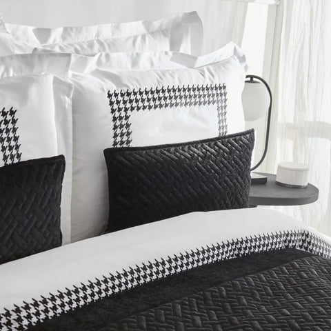 Karaca Home White Col Bruce Bett Läuferset, Schwarz