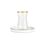 Karaca Athen 6 Personen Gemustertes Tee Set, 12 Teilig, Gold
