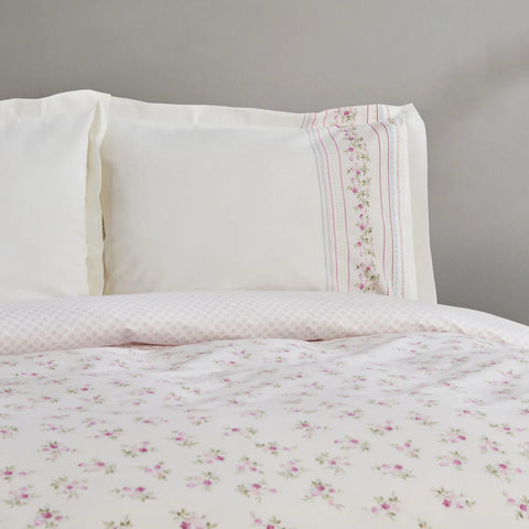 Karaca Home Glen Doppel Bettbezug Set, 100% Baumwolle, Rosa