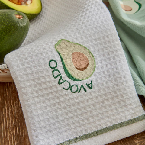 Karaca Home Avocado Küchentuch, 2 Teilig, 100% Baumwolle, Grün