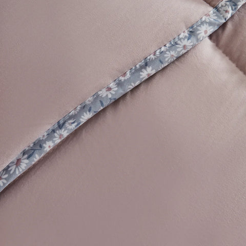 Karaca Dexie Einzelbettdecke, Rosa, 155x220, 50x70 cm