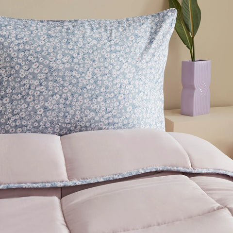 Karaca Dexie Doppel Bettdecken Set, Rosa, 200x200, 50x70 cm