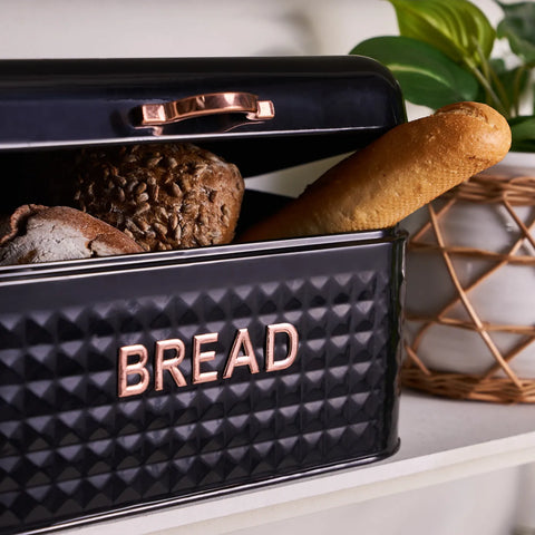 Karaca Diamant Brotbox, Vorratsbehälter Geschenk, Schwarz