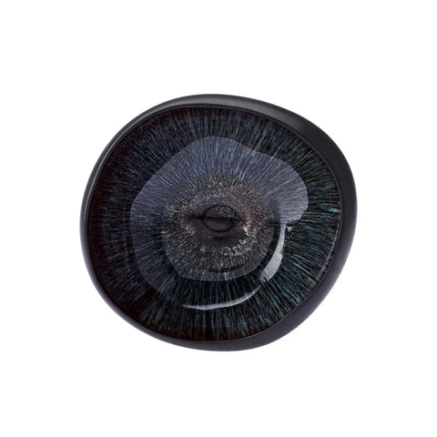 Karaca Galactic Reactive Glaze Bowl Set für 2 Personen, 2 Teilig, Schwarz