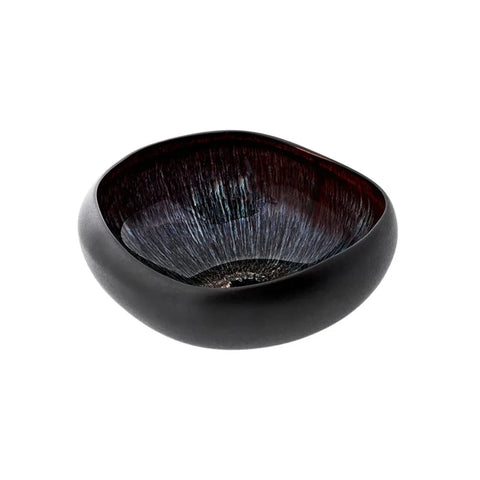 Karaca Galactic Reactive Glaze Bowl Set für 2 Personen, 2 Teilig, Schwarz