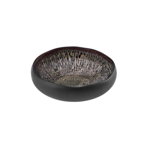 Karaca Galactic Reactive Glaze Servier Schale, Medium, Schwarz
