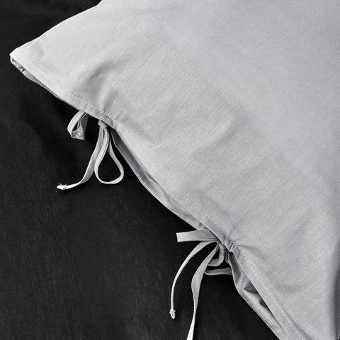 Karaca Home Basic Doppelseitig Doppelter Bettbezug, Schwarz Dunkel Grau