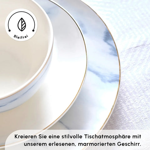 Karaca Ria New 39-teilig Geschirrset für 12 Personen, grau 