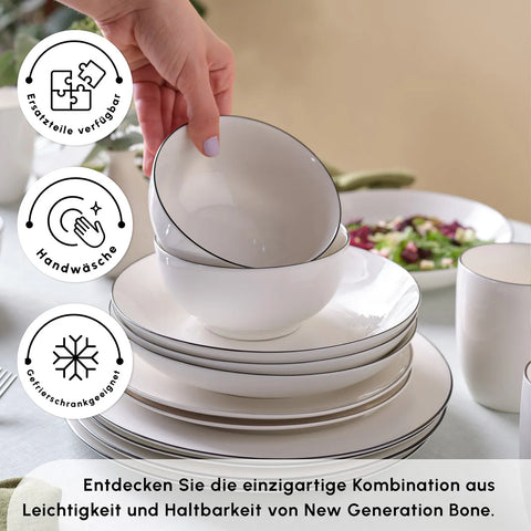  Karaca Lea Geschirrset für 6 Personen, 30 teilig