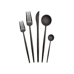 Karaca Jupiter Matt Schwarz Besteck-Set, 30 Teilig