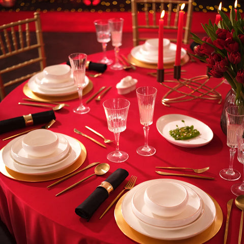 Karaca Red Carpet Collection Streamline Hole Gold 59 Teiliges Für 12 Personen Tafelgeschirr Set Porzellan