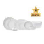 Karaca Red Carpet Collection Streamline Hole Gold 59 Teiliges Für 12 Personen Tafelgeschirr Set Porzellan