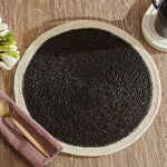 Karaca Luka Tischset aus Seegras und Jute, 37 cm, Grau