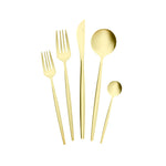 Karaca Orion Shiny Champagne Gold Besteck Set für 6 Personen, 30 Teilig