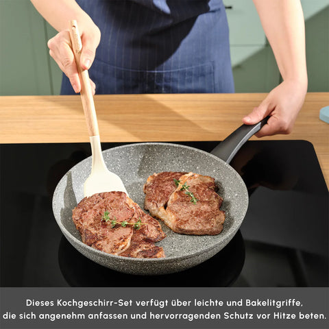 Karaca Gris Induktion Biogranit Pfannenset, 3 Teilig 