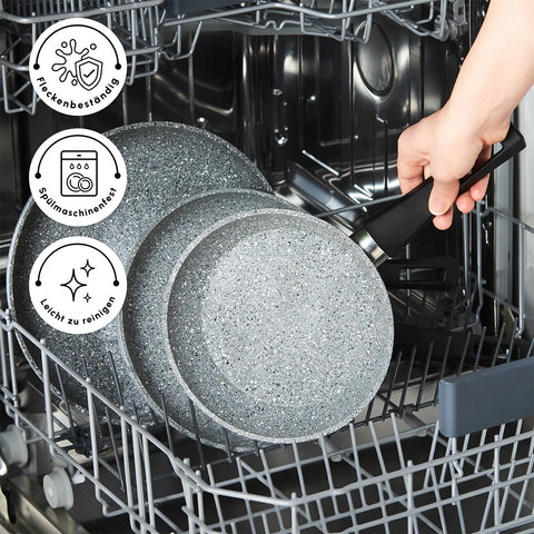 Karaca Gris Induktion Biogranit Pfannenset, 3 Teilig 
