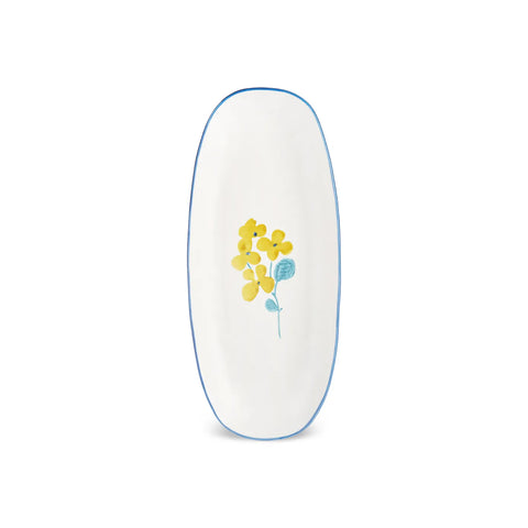 Karaca Primavera Gelbe Blumen Ovaler Teller