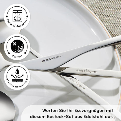 Karaca New Porto Elegance 60-teiliges Besteckset für 12 Personen