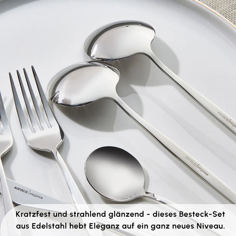 Karaca New Porto Elegance 60-teiliges Besteckset für 12 Personen