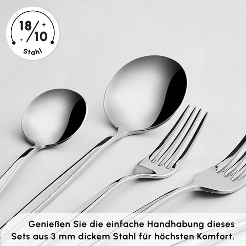 Karaca New Porto Elegance 60-teiliges Besteckset für 12 Personen