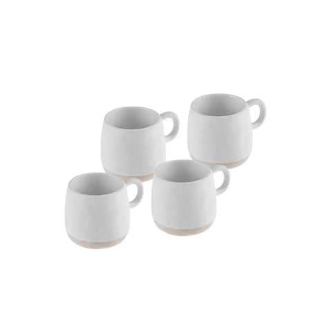 Karaca Fika für 4 Personen Stoneware Espresso Türkische Kaffeetasse Set, 4 Teilig 