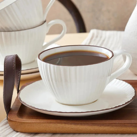 Karaca Rhein Teetasse Set für 4 Personen, 8 Teilig