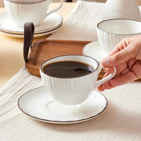Karaca Rhein Teetasse Set für 4 Personen, 8 Teilig