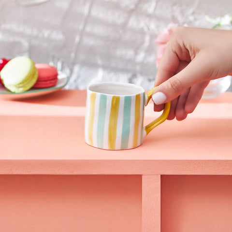Karaca Primavera Streifen Espresso Tasse