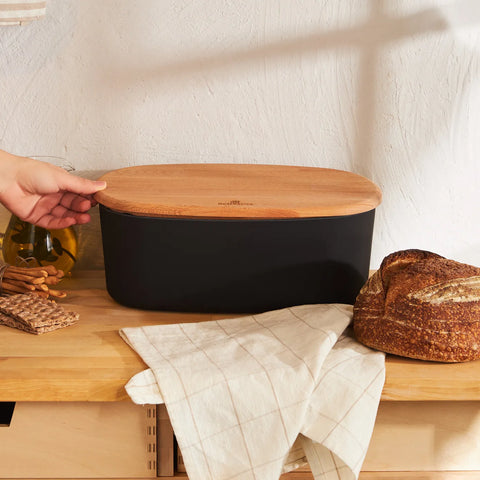 Karaca Nef Melamin Brotkasten, Schwarz