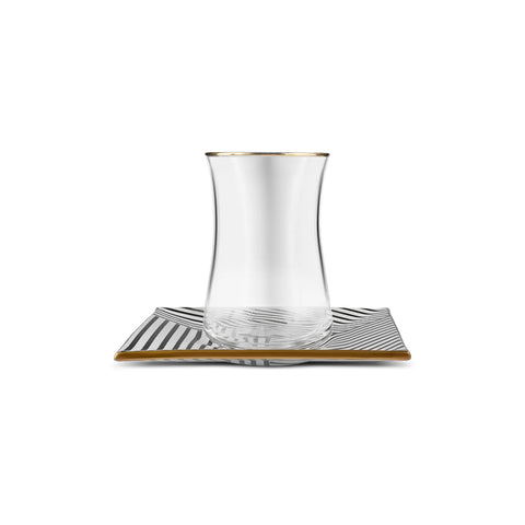 Karaca Black Noir New Square Teeset, 12 Teilig