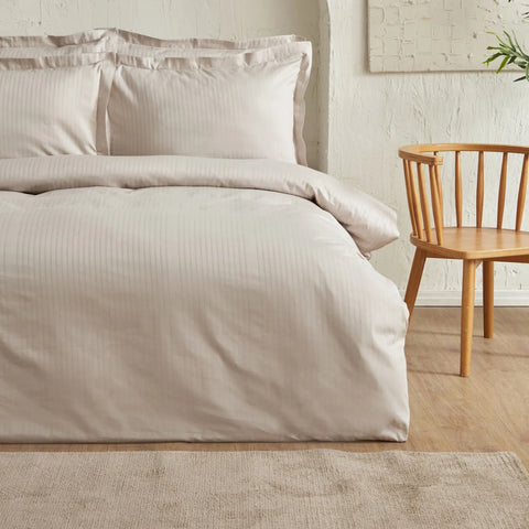 Karaca Home Uniq 100% Baumwolle Sateen Doppel Bettbezug Beige