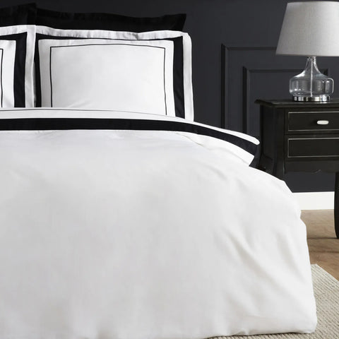 Karaca Home White Coll Charlotte Doppel Bettbezug Set, Weiß, Satin 