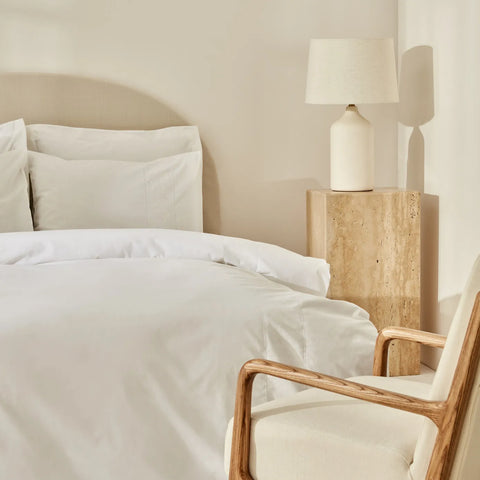 Karaca Home White Collection Puff 100% Baumwolle Doppel Bettbezug Set Weiß