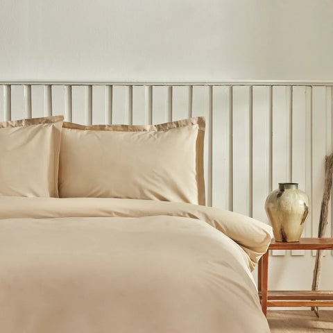 Karaca Home Cool Touch Stripe Doppelbettbezug Beige