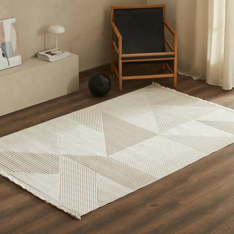 Kaşmir Halı 7/24 İskandinav Clara, Weiß, 160x230 cm