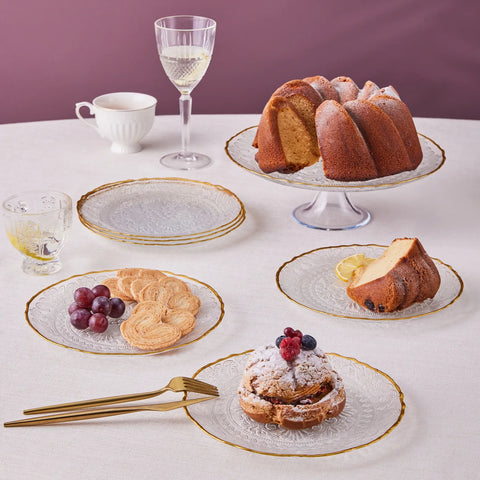 Karaca Dalia Gold Dessert-Set für 6 Personen, 7 teilig
