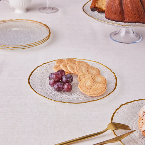 Karaca Dalia Gold Dessert-Set für 6 Personen, 7 teilig
