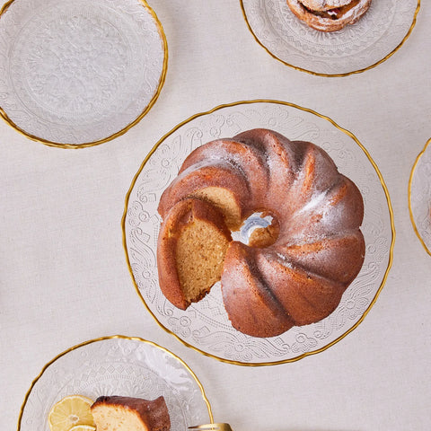 Karaca Dalia Gold Dessert-Set für 6 Personen, 7 teilig