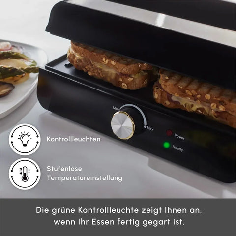 Karaca Toastmaster Inox Toaster und Grillmaschine, 2000W
