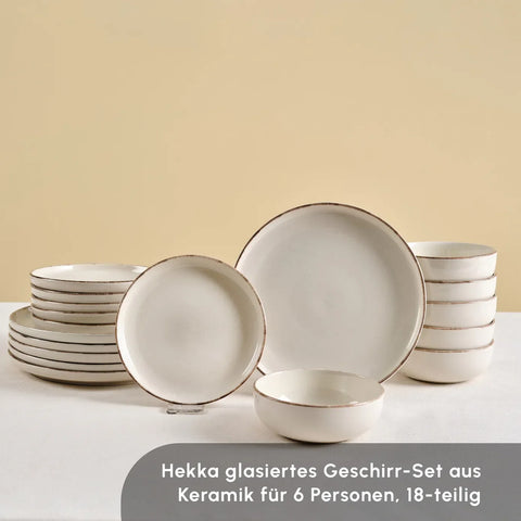 Karaca Hekka 6 Personen Geschirrset, 18 Teilig