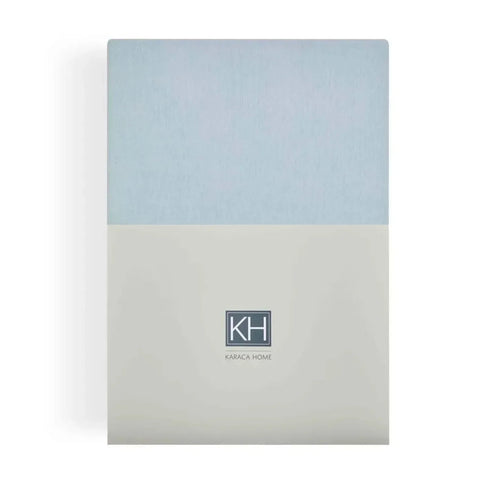 Karaca Home Jersey-Spannbetttuch doppelt, hellblau