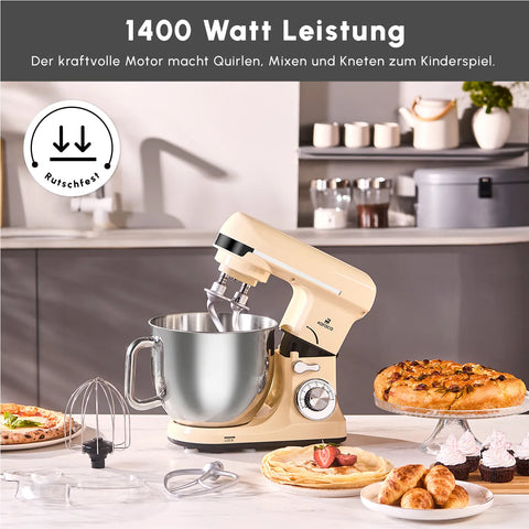 Karaca Blendburst Stand Mixer, 5.7L, 1400W, Iconic Beige 