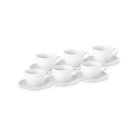 Karaca Seashell Zephyt Teetasse für 6 Personen, Hellgrau, 200 ml