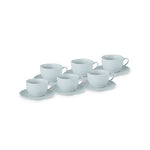 Karaca Seashell Zephyt Teetasse für 6 Personen, Blau, 200 ml