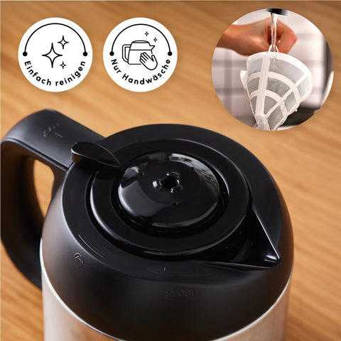 Karaca Coffee Art Aroma Edelstahl Thermos Filterkaffeemaschine, 1000W